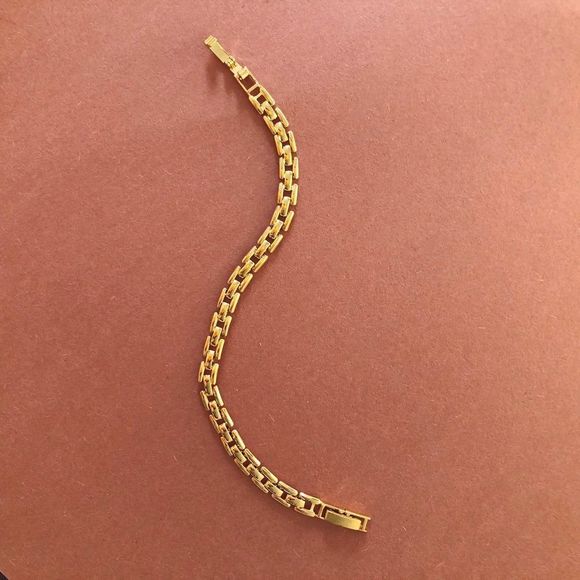 18K Gold GP Pantheon Chain Bracelet - Picture 4 of 4